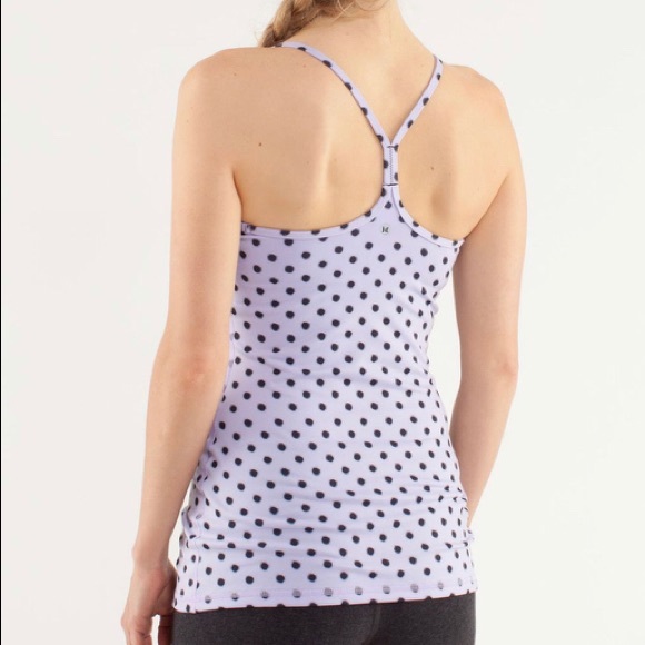 lululemon athletica Tops - Lululemon Power Y Tank High Noon Dot Lilac / Black